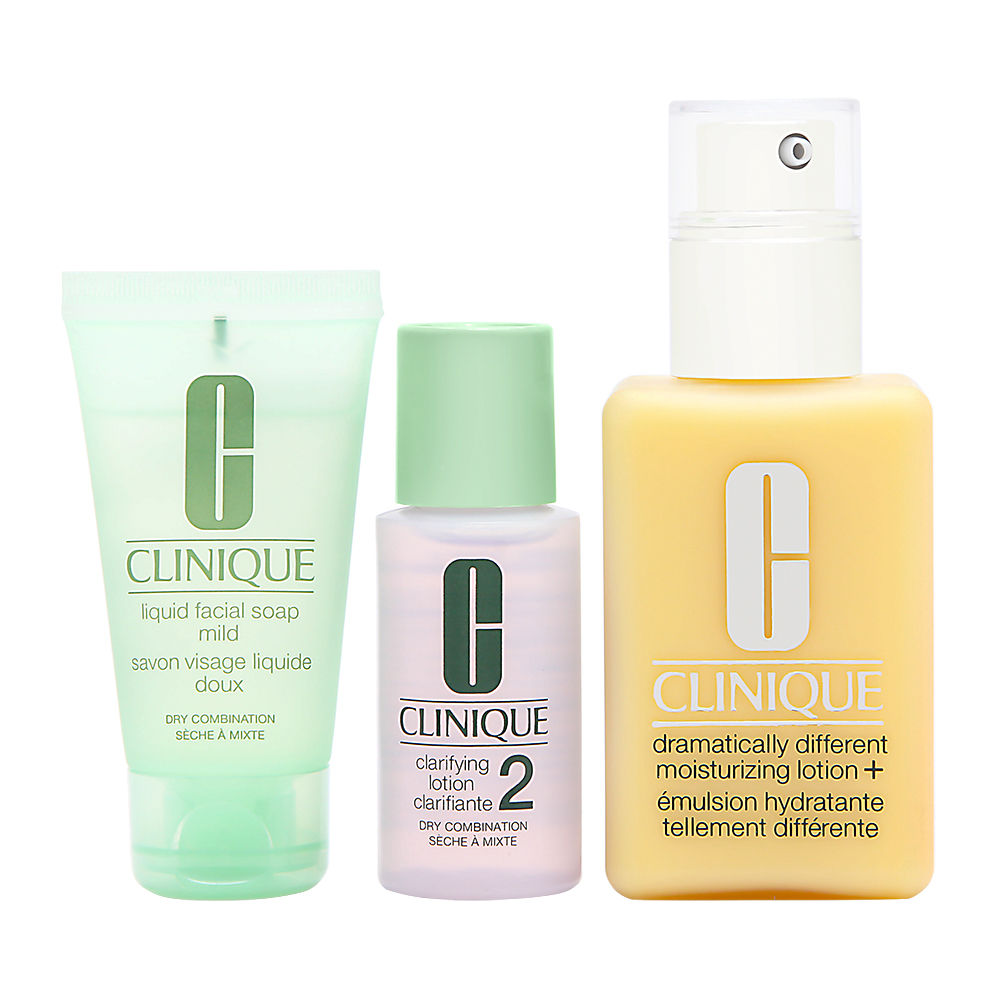 Great Skin Start Here 3 Step Set Clinique: Dramatically Different Lotion+ Fragrance Free – 30 ml