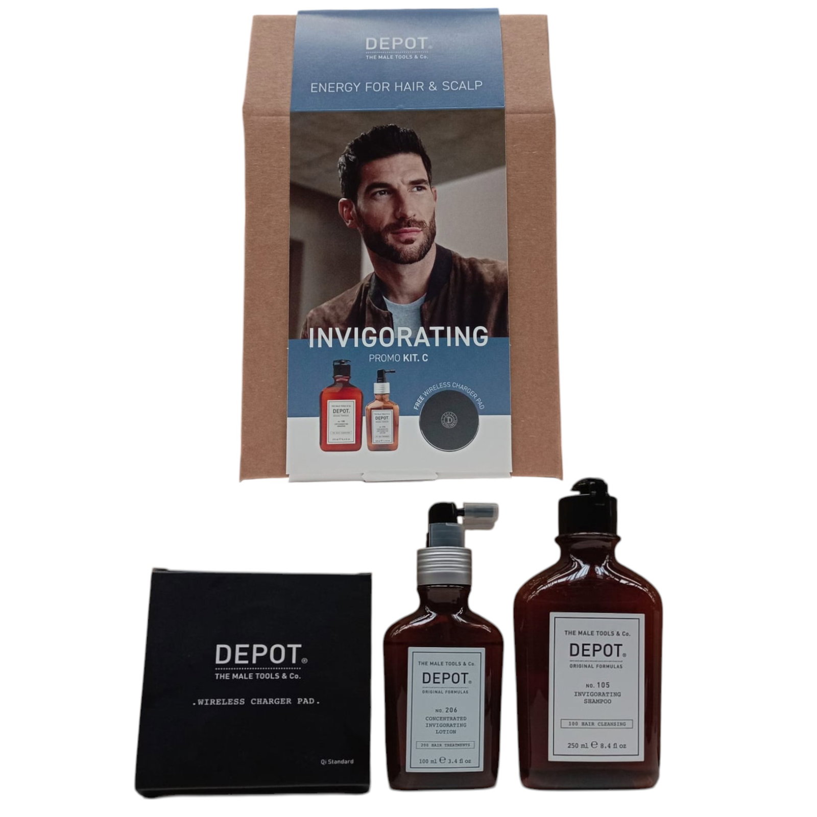 Invigorating Kit C Set Depot: 100 Hair Cleansing No. 105 Multivitamin Complex – 100 ml